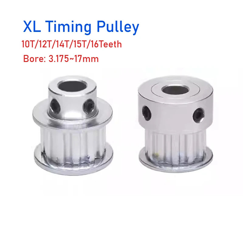 XL Aluminum Timing Pulley 10–16T BF/K-Type for 3D Printer Timing Pulley Richie's 12 Teeth K Type 11mm 3.175mm