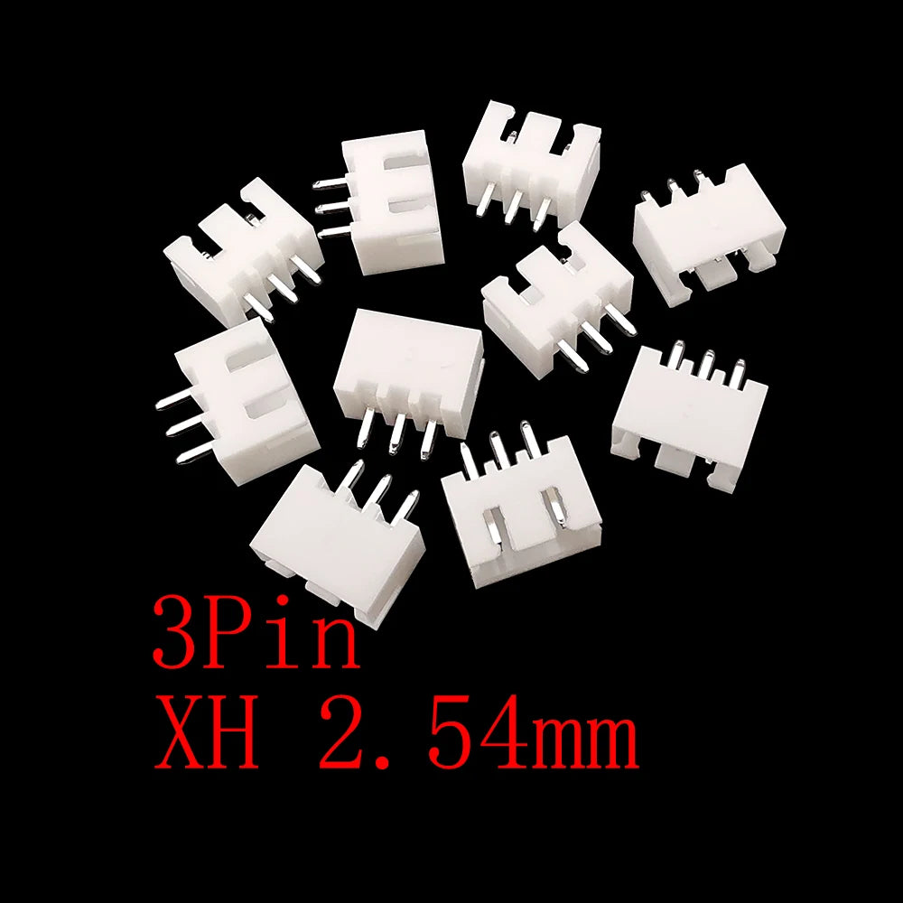100Pcs JST XH 2.54mm Connector 2/3/4/5 Pin Housing Male Female Wire Connector Kit Richie's 3Pin-J 100Pcs
