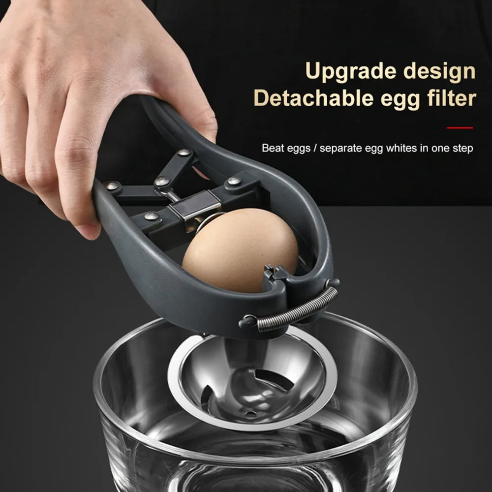 Stainless Steel Egg Cracker & Separator – Spring Design Tool Egg Cracker Tool Richie's