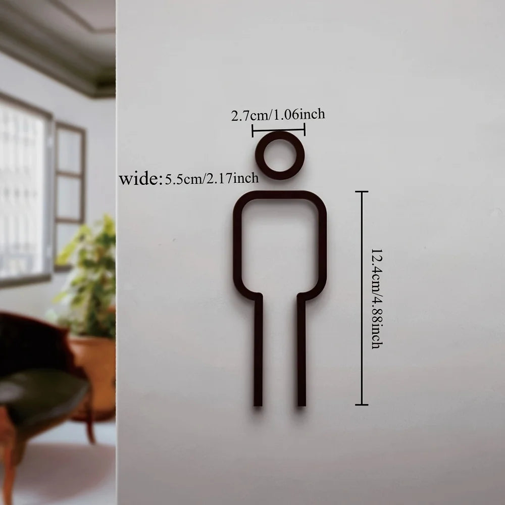 Unisex Restroom Sign Acrylic Toilet Door Sign Hotels & B&Bs Door Restroom Sign Richie's
