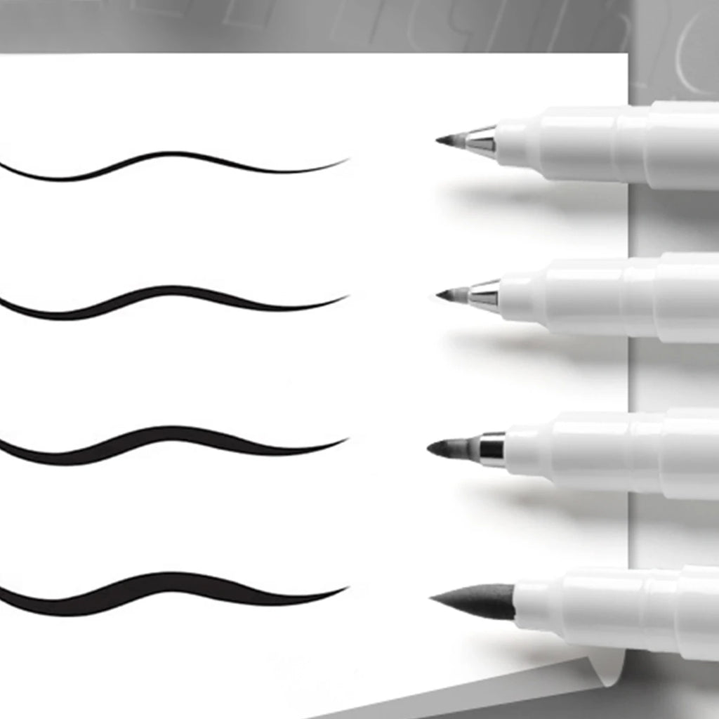 4-Piece Black Brush Pen Set – Multi-Tip Calligraphy Pens Calligraphy Pen Set Richie's