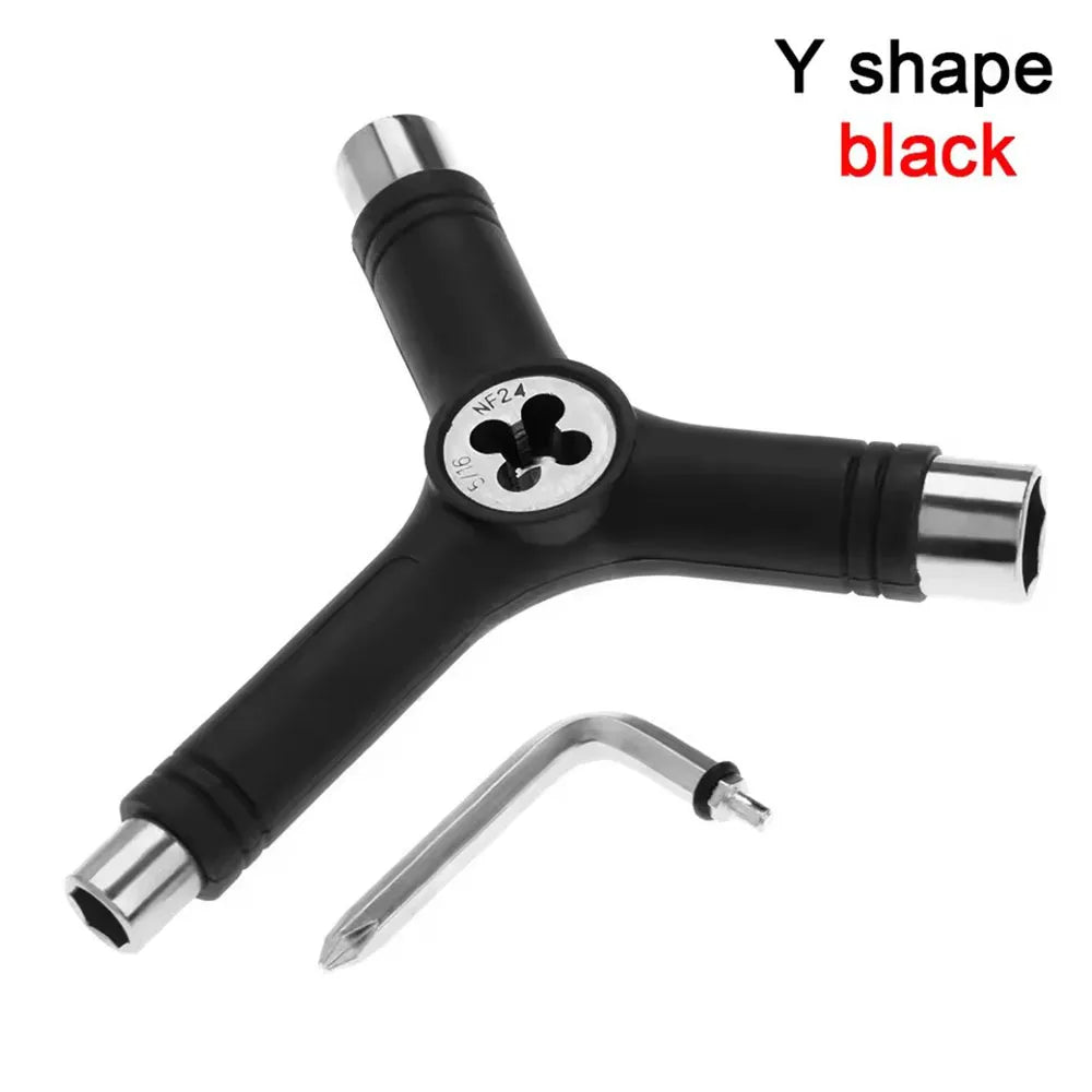 Y-Type All-In-One Skateboard Multi-Tool Wrench & Screwdriver Skateboard Multi-Tool Richie's black