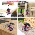 4 Pcs 2D Acrylic Hip Hop Monkey Car Rearview Mirror Charms Car Interior Charm Richie's