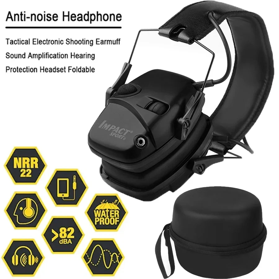 Tactical Electronic Earmuff Sound Amplification Hunting Headset Electronic Shooting Earmuff Richie's