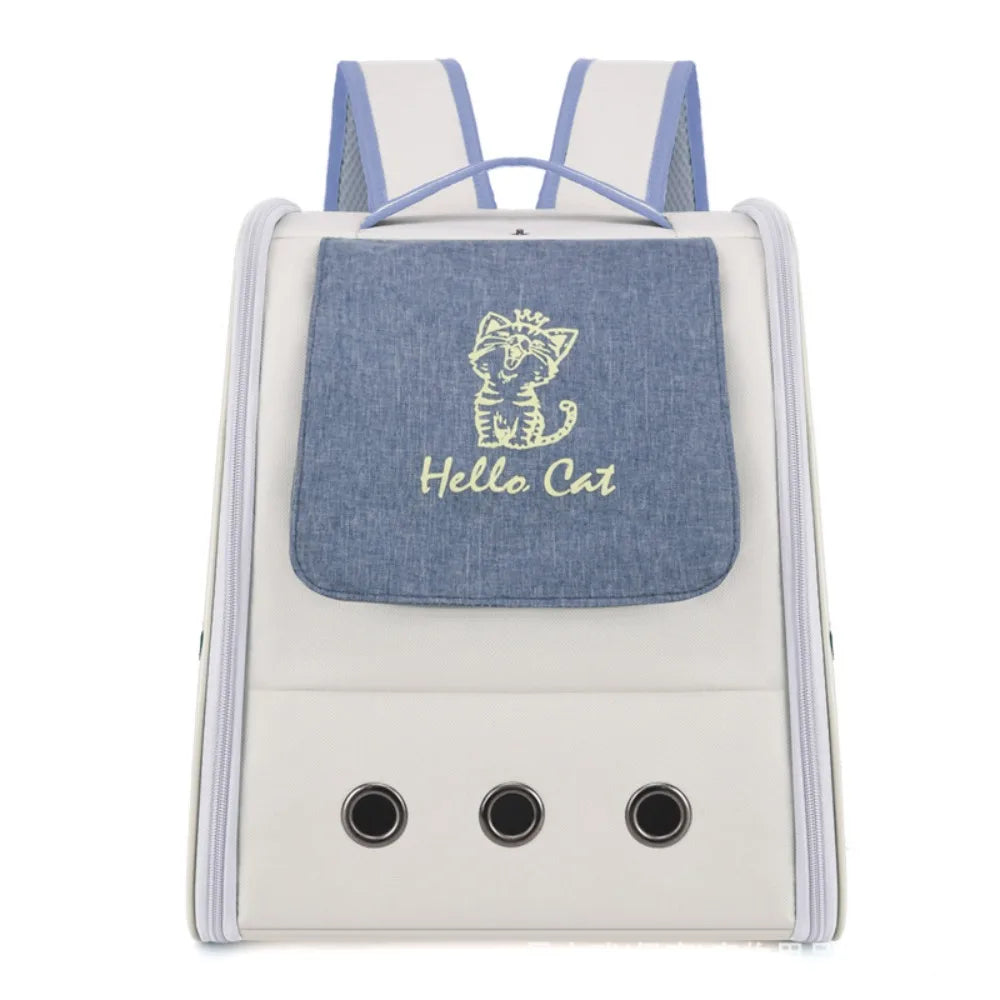 Oxford Pet Backpack – Breathable Waterproof Cat Carrier Bag Pet Carrier Backpack Richie's Blue