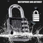 4-Digit Zinc Alloy Combination Padlock – Weatherproof Locker Lock Combination Padlock Richie's