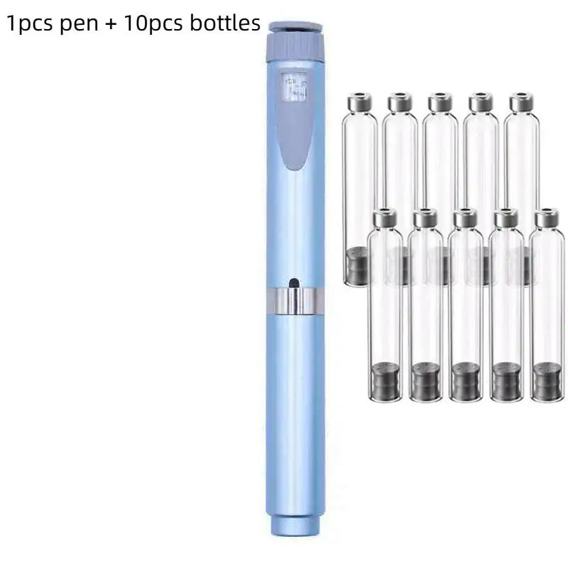 Magic Tattoo Pen Kit with Cartridges & Sterile Bottles | Pro Set Tattoo Pen Kit Richie's 1Set-Light blue