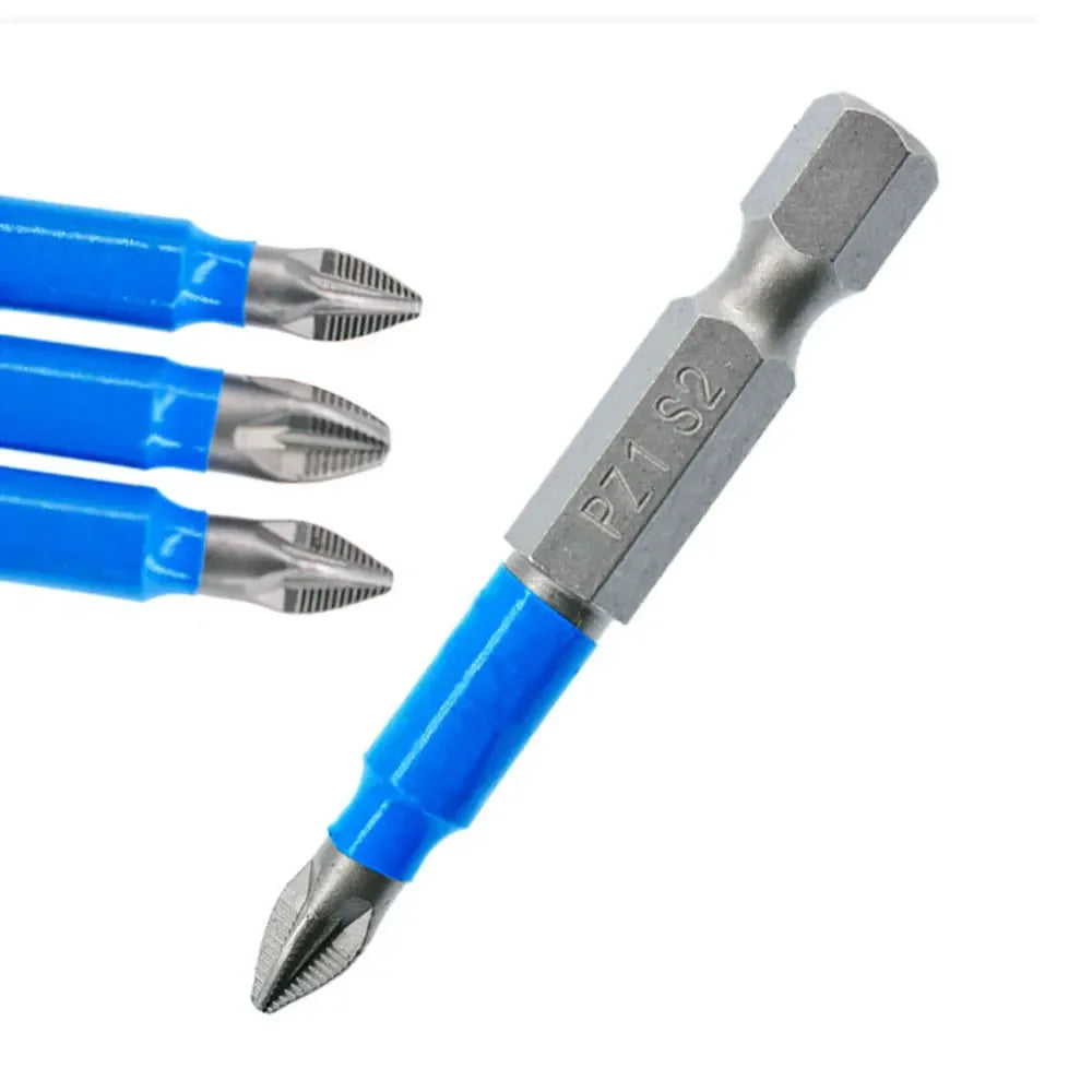 12Pcs PH/PZ Magnetic Screwdriver Bit Set S2 Anti-Slip 50mm Screwdriver Bit Set Richie's