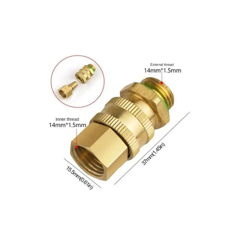 All-Copper M14×1.5 Quick-Connect Spray Nozzle Adapter Hose Quick Connector Richie's Gold