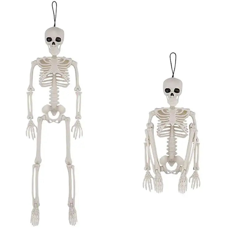 Posable Halloween Skeleton Prop – 15.7" Realistic Plastic Bones Halloween Skeleton Prop Richie's as pic