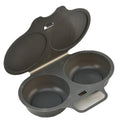 Microwave Egg Cooker Double Cup with Lid | Non-Stick Steamer Microwave Egg Cooker Richie's Grey