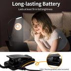 KEBINCPLED LED Clip Book Light USB Rechargeable Reading Lamp LED Clip Book Light Richie's