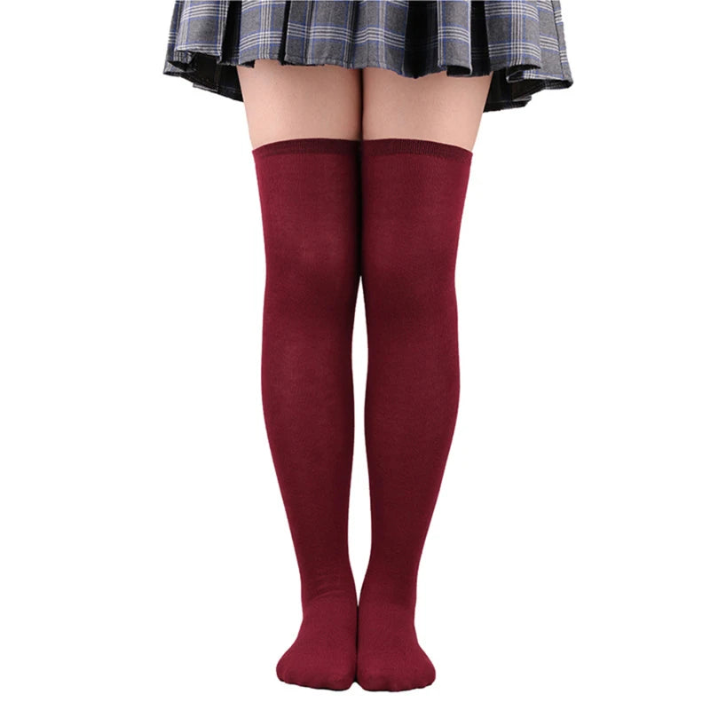 Women's Striped Thigh High Socks | Over-Knee Academic Style Thigh High Socks Richie's