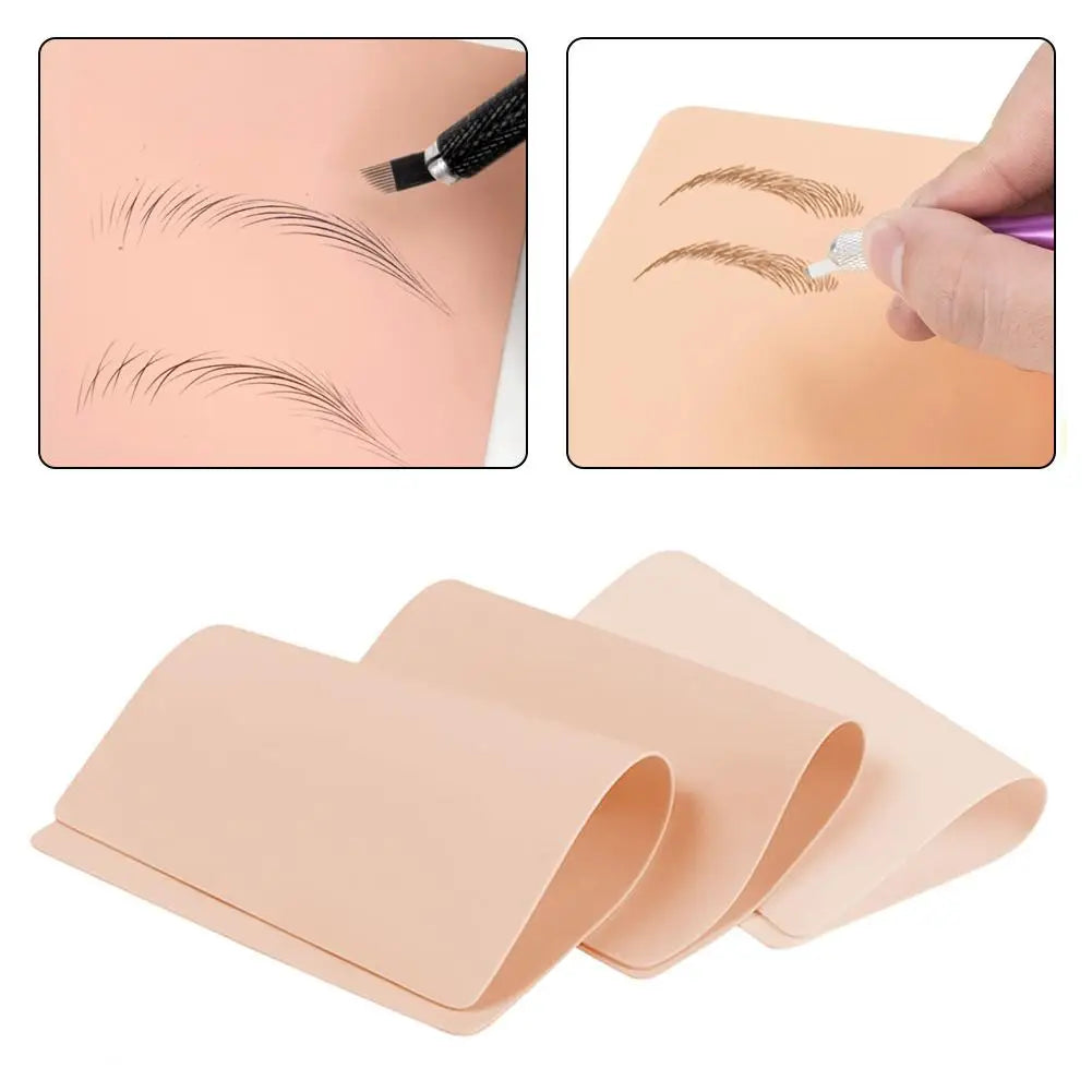 Silicone Tattoo Practice Skin Double-Sided Fake Skin 14×19cm Tattoo Practice Skin Richie's