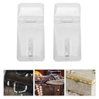 20-Set Clear Acrylic Lock Hasp Transparent Hinge Latch Buckle Acrylic Lock Hasp Richie's
