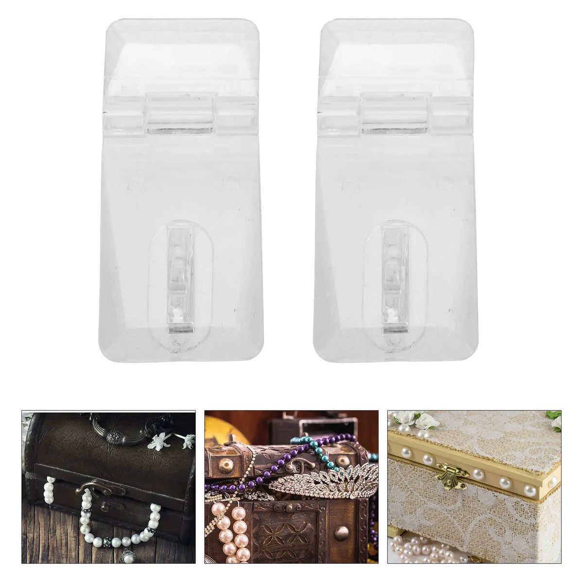 20-Set Clear Acrylic Lock Hasp Transparent Hinge Latch Buckle Acrylic Lock Hasp Richie's