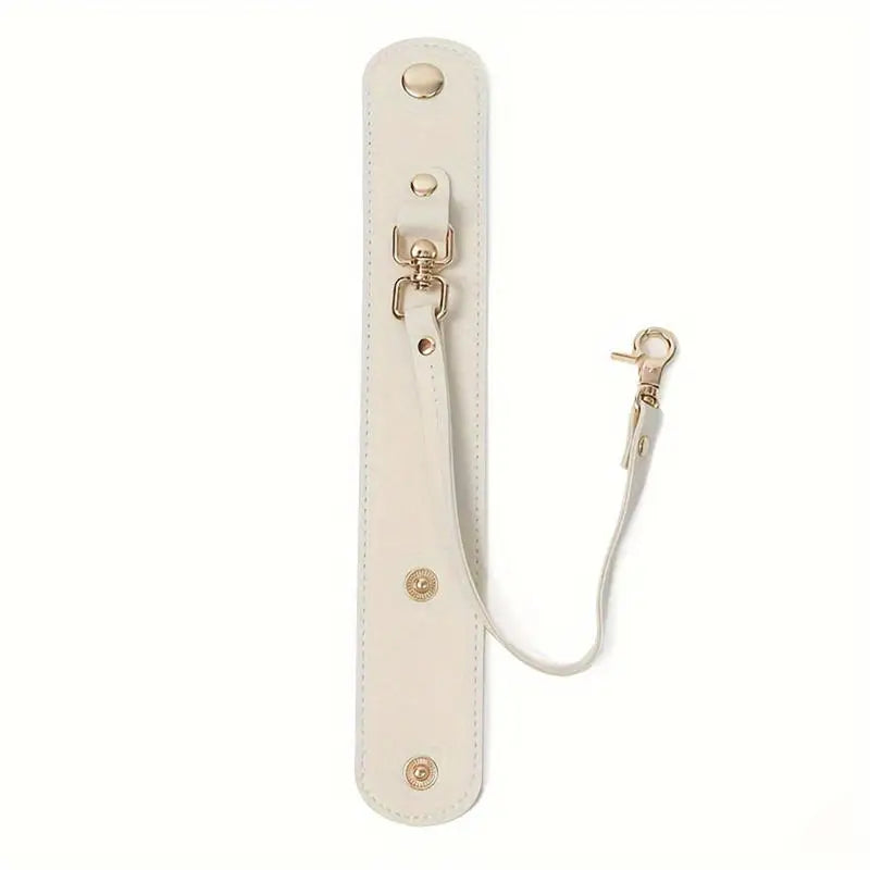 Vintage Leather Glove Holder Strap with Clasp for Handbag & Hat Leather Holder Strap Richie's white