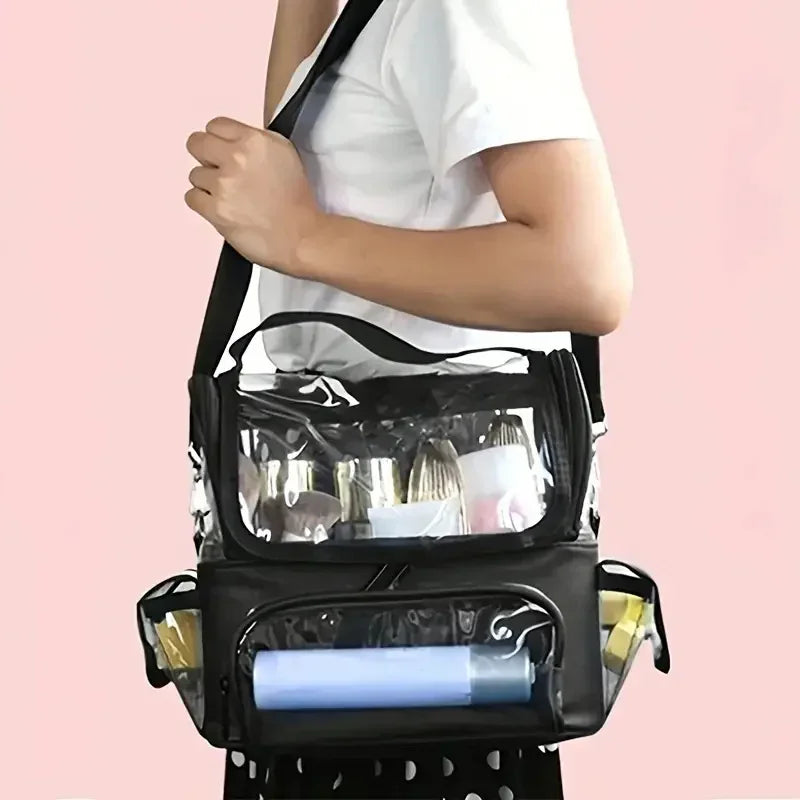 Clear Makeup Brush Holder Backpack | Waterproof Travel Case Cosmetic Organizer Bag Richie's