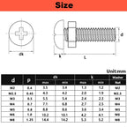 Nylon Screw & Nut Sets M2–M6 Phillips Round Head Insulated Nylon Screw Nut Set Richie's