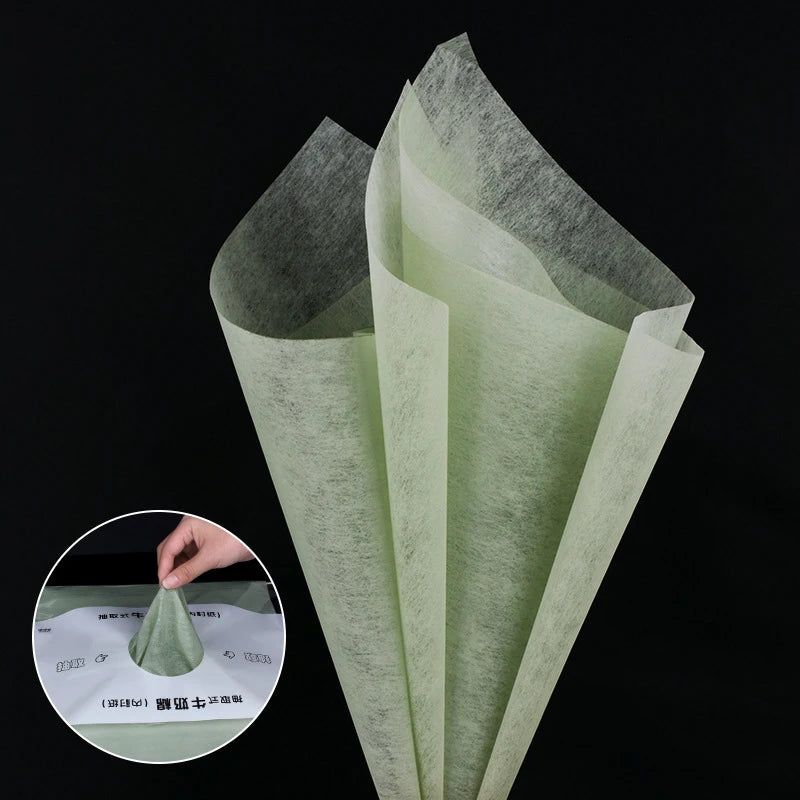40Pcs Flower Bouquet Wrapping Paper 30x30cm | Solid Color Floral Bouquet Wrapping Paper Richie's Light green
