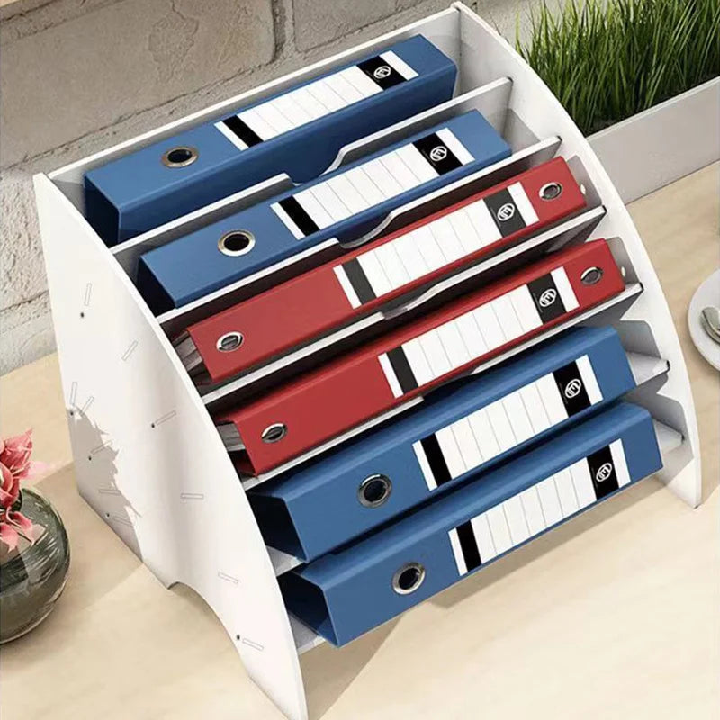 White 7-Tier Desk File Organizer – A4 Paper Holder Desk File Organizer Richie's