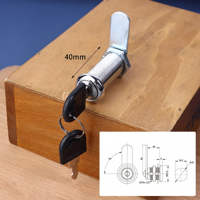 Zinc Alloy Cabinet Cylinder Lock with 2 Keys | Furniture Security Cabinet Cylinder Lock Richie's A7