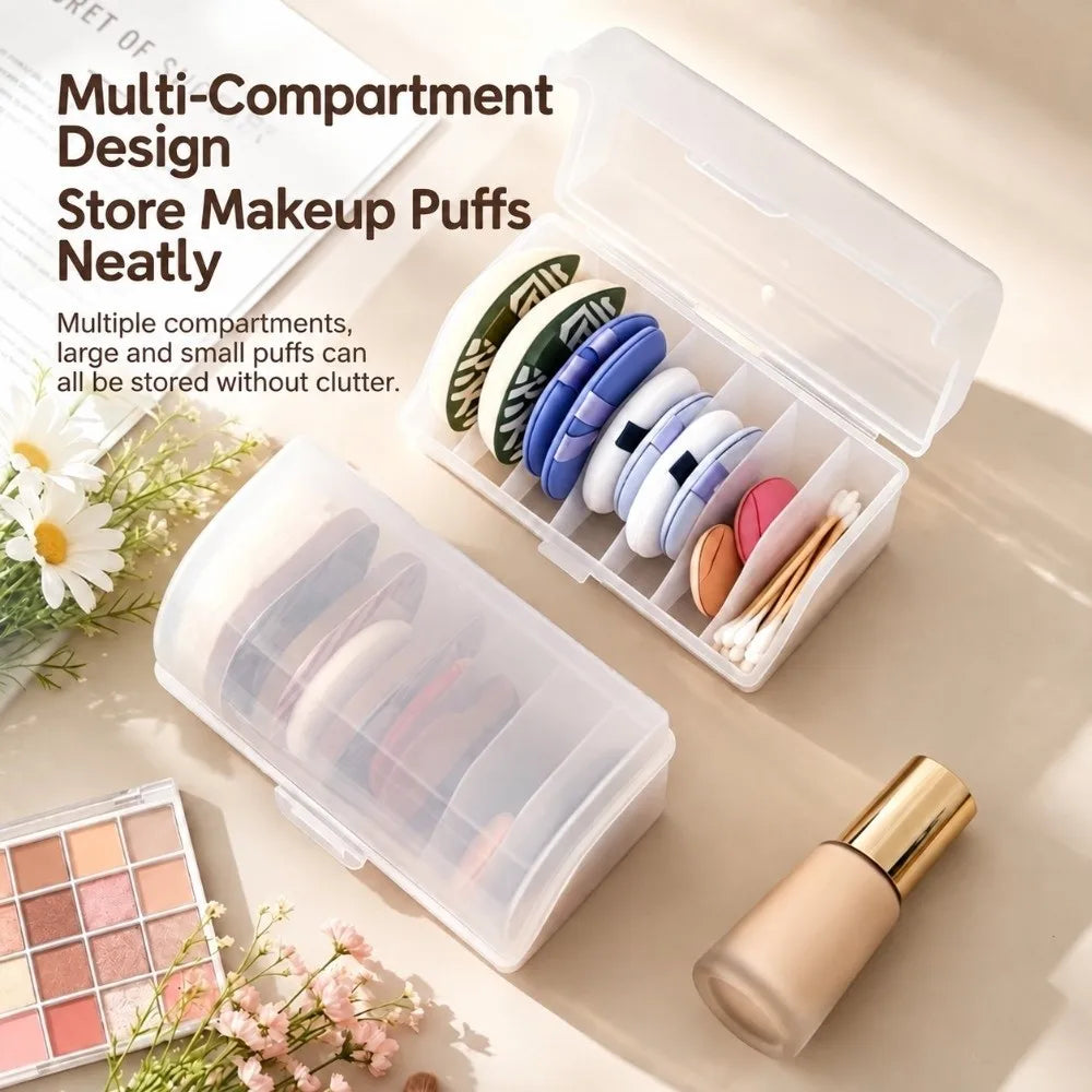 Clear Stackable Makeup Sponge & Powder Puff Holder Case Makeup Organizer Case Richie's