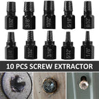 10-Piece Screw Extractor Kit – Broken Bolt & Stud Remover Screw Extractor Kit Richie's