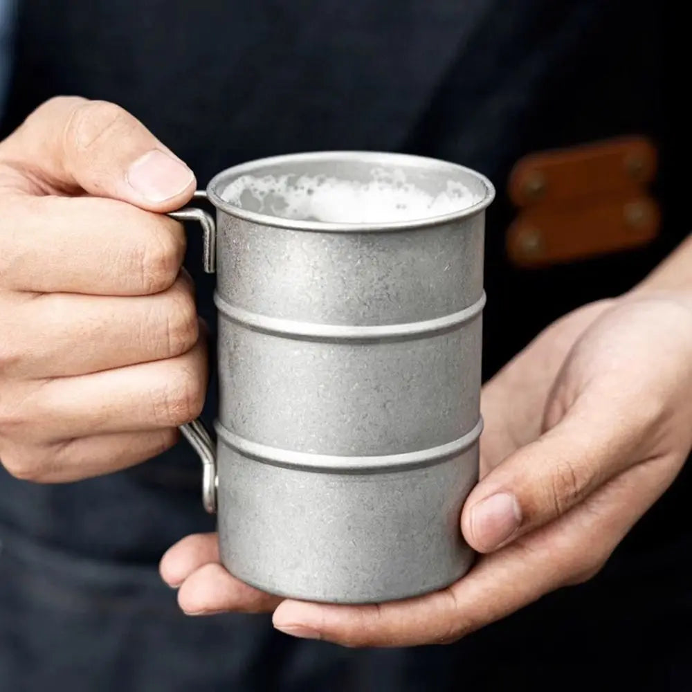 Retro Stainless Steel Mug 380/500ml – Camping & Picnic Cup Stainless Steel Mug Richie's