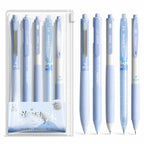 Silent Retractable Gel Pens 5-Pack | 0.5mm Black Ink Click Pens Retractable Gel Pens Richie's