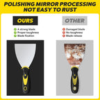 4-Piece Putty Knife Set – Stainless Steel Scraper Tool Kit Putty Knife Set Richie's