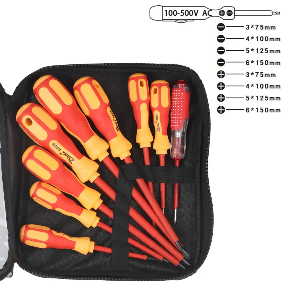 Magnetic Insulated Screwdriver Set – Phillips & Slotted Bits Insulated Screwdriver Set Richie's