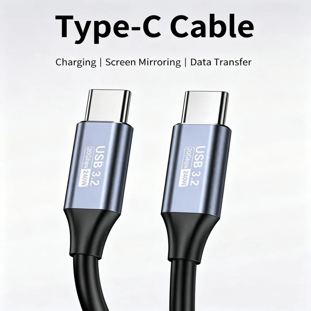 240W USB-C Cable 20Gbps 4K60Hz Fast Charging | FUCHU USB-C Cable Richie's