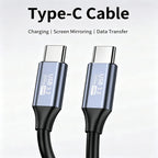 240W USB-C Cable 20Gbps 4K60Hz Fast Charging | FUCHU USB-C Cable Richie's