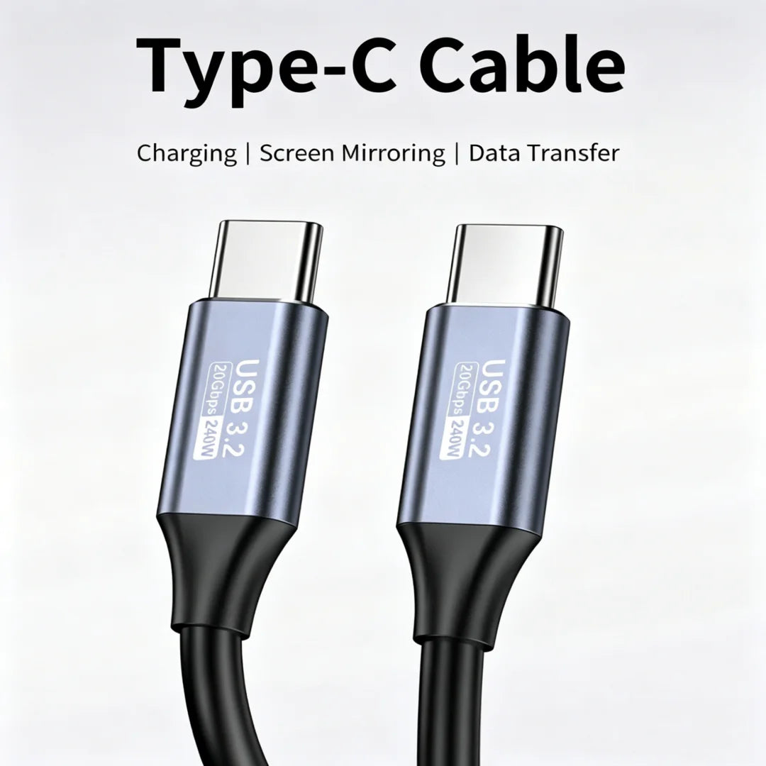 240W USB-C Cable 20Gbps 4K60Hz Fast Charging | FUCHU USB-C Cable Richie's