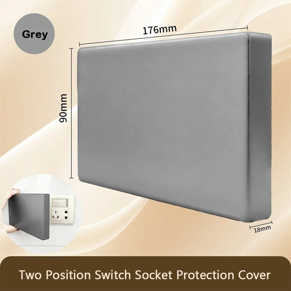 ABS Switch Socket Cover 176×90mm Decorative Panel Plate Switch Socket Cover Richie's Grey