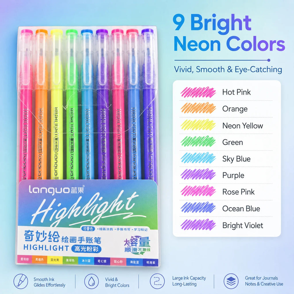 9-Piece Pastel Gel Pen Set – Journals, Planners & Scrapbooks Gel Pen Set Richie's Multi-Colored