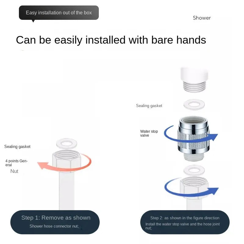 Shower Water Flow Regulator & Stop Valve G1/2 – Chrome Shower Flow Valve Richie's
