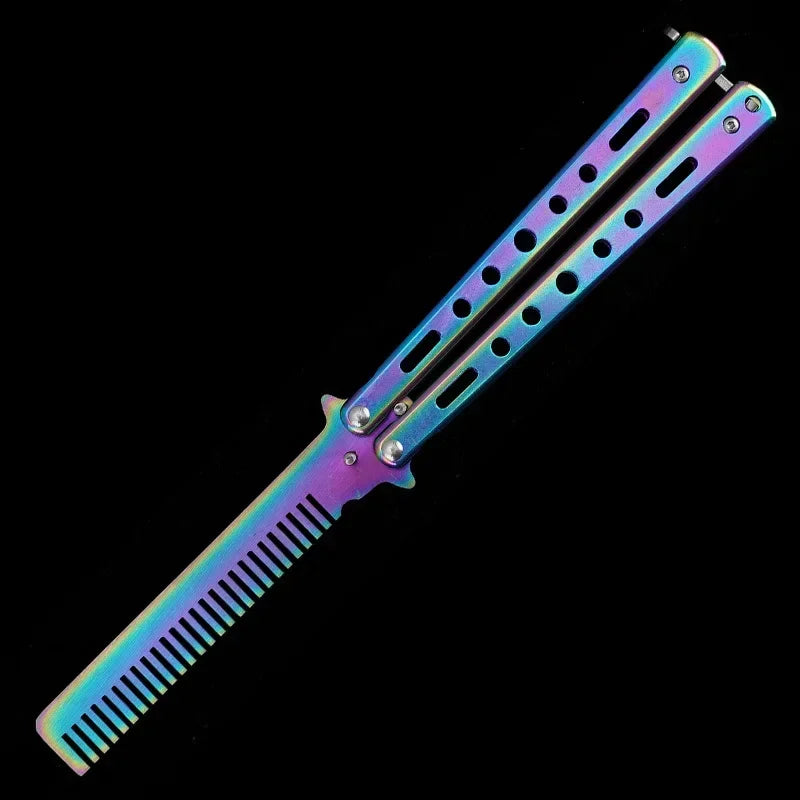 Foldable Butterfly Comb – Stainless Steel Beard & Hair Tool Hair Styling Comb Richie's GJ17-Colour