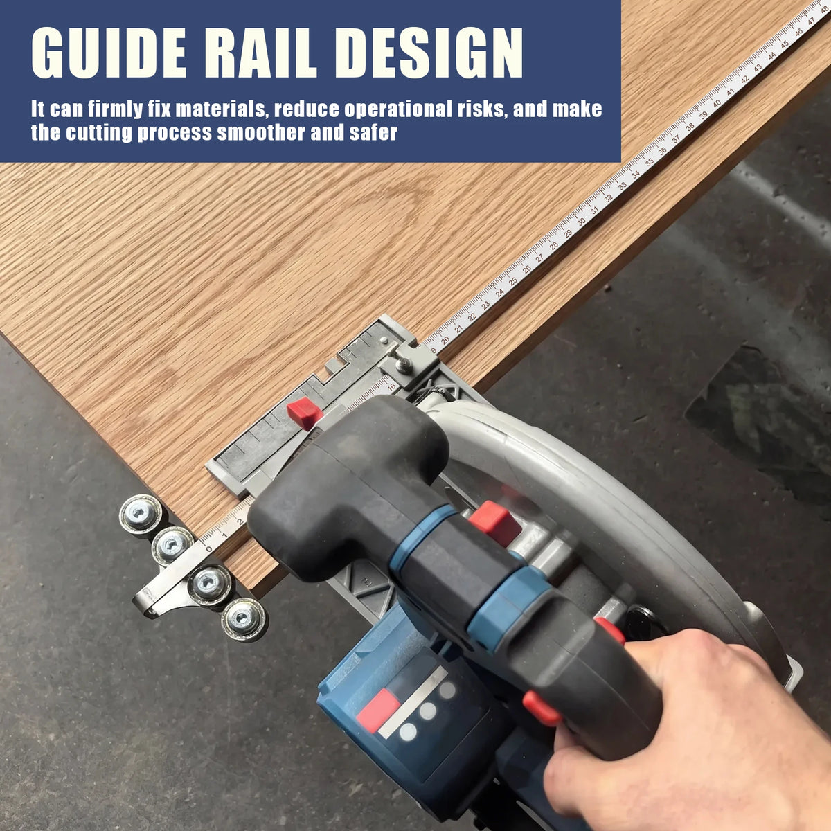 Circular Saw Guide Rail – Stainless Steel Adjustable Cutting Guide Saw Cutting Guide Richie's