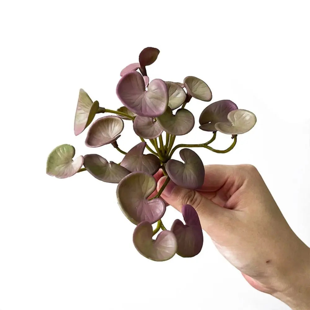 Faux Copper Coin Grass Artificial Plant EVA Bonsai Home Decor Artificial Plant Decor Richie's purple-1