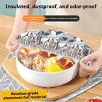 50-Pack Reusable Aluminum Foil Food Covers with Elastic Edges Food Cover Lids Richie's