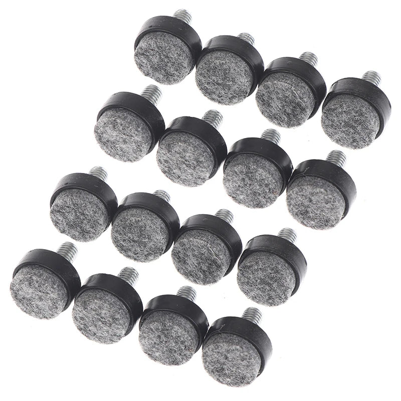 Adjustable Felt Furniture Leg Pads M6 M8 Anti-Slip Screws 4/8Pcs Furniture Leg Pads Richie's 8Pcs M6x20x12