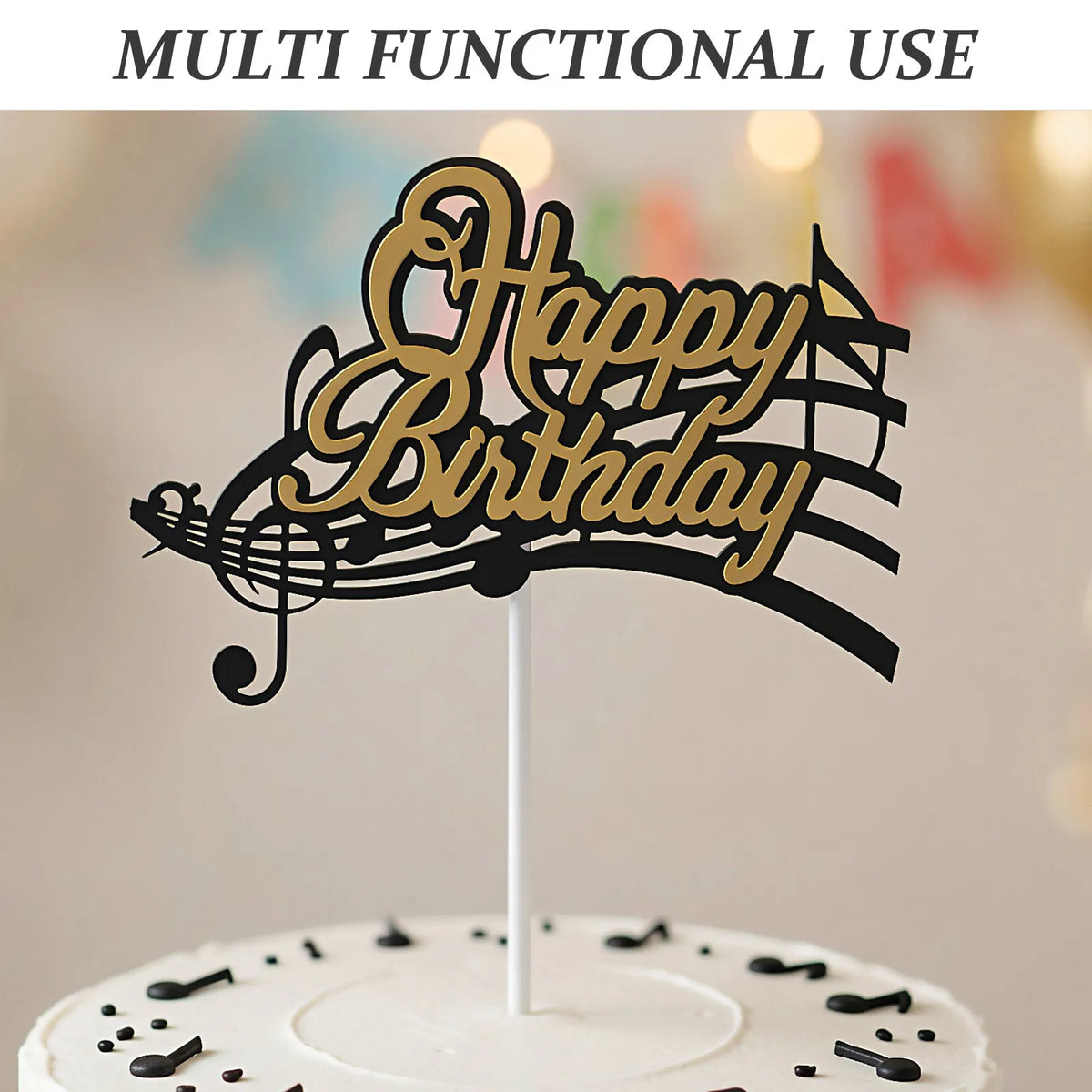 32Pcs Music Notes & Guitar Cake Toppers – Party Decorations Cake Toppers Richie's