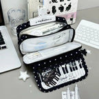 Piano Keyboard Pencil Case – Large Capacity, 3 Compartments Pencil Case Richie's