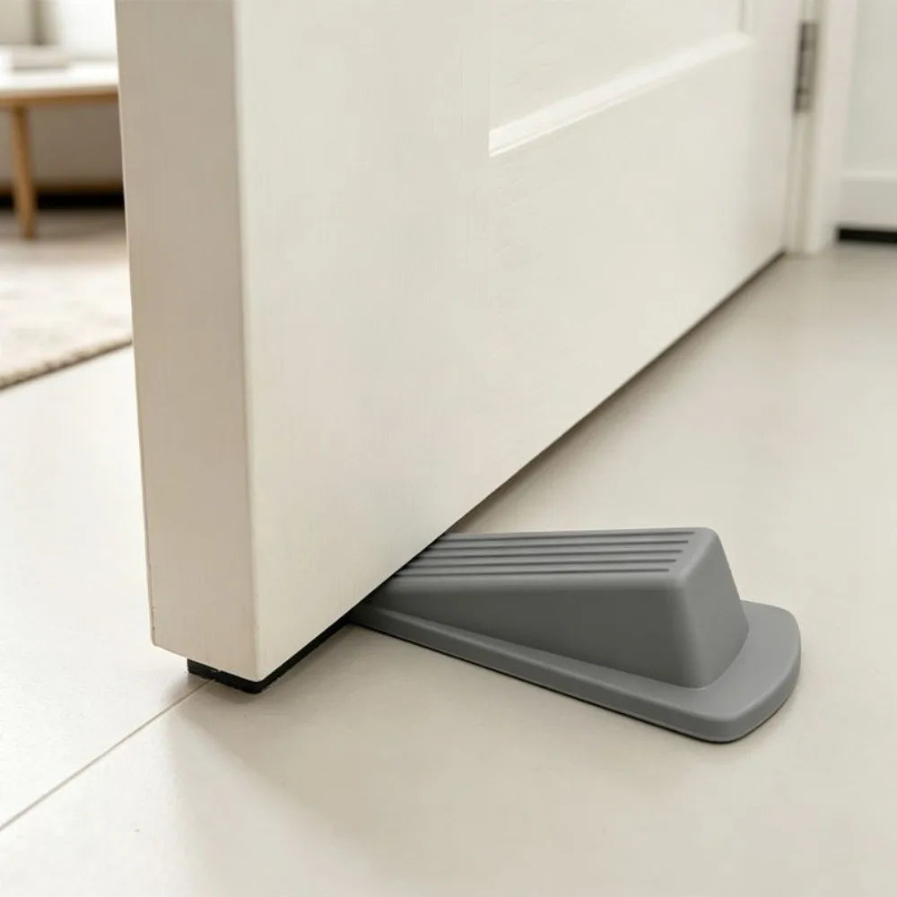 PVC Door Stopper Wedge Non-Slip Anti-Slam Punch-Free Holder Door Stopper Wedge Richie's