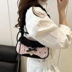 Women's Plaid Crescent Mini Shoulder Bag | Half Moon Handbag Crescent Shoulder Bag Richie's
