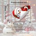 Christmas Snowman Heart Window Sticker – Reusable Glass Decal Christmas Window Sticker Richie's 1pc