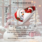 Christmas Snowman Heart Window Sticker – Reusable Glass Decal Christmas Window Sticker Richie's 1pc