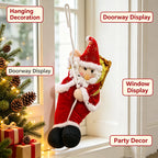 Santa Claus Climbing Rope Doll Christmas Ornament – Red Christmas Ornament Richie's Red